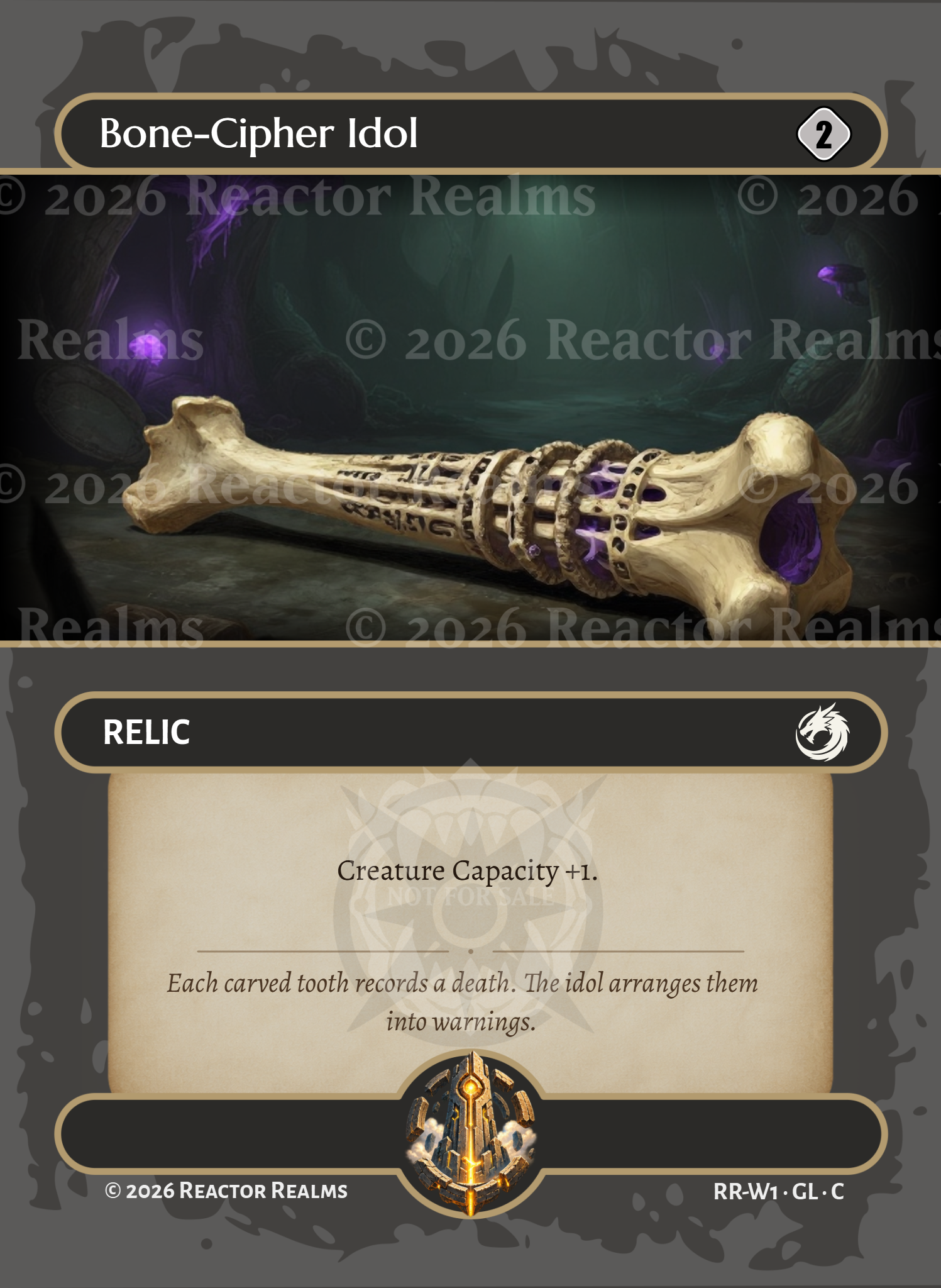 Bone-Cipher Idol card