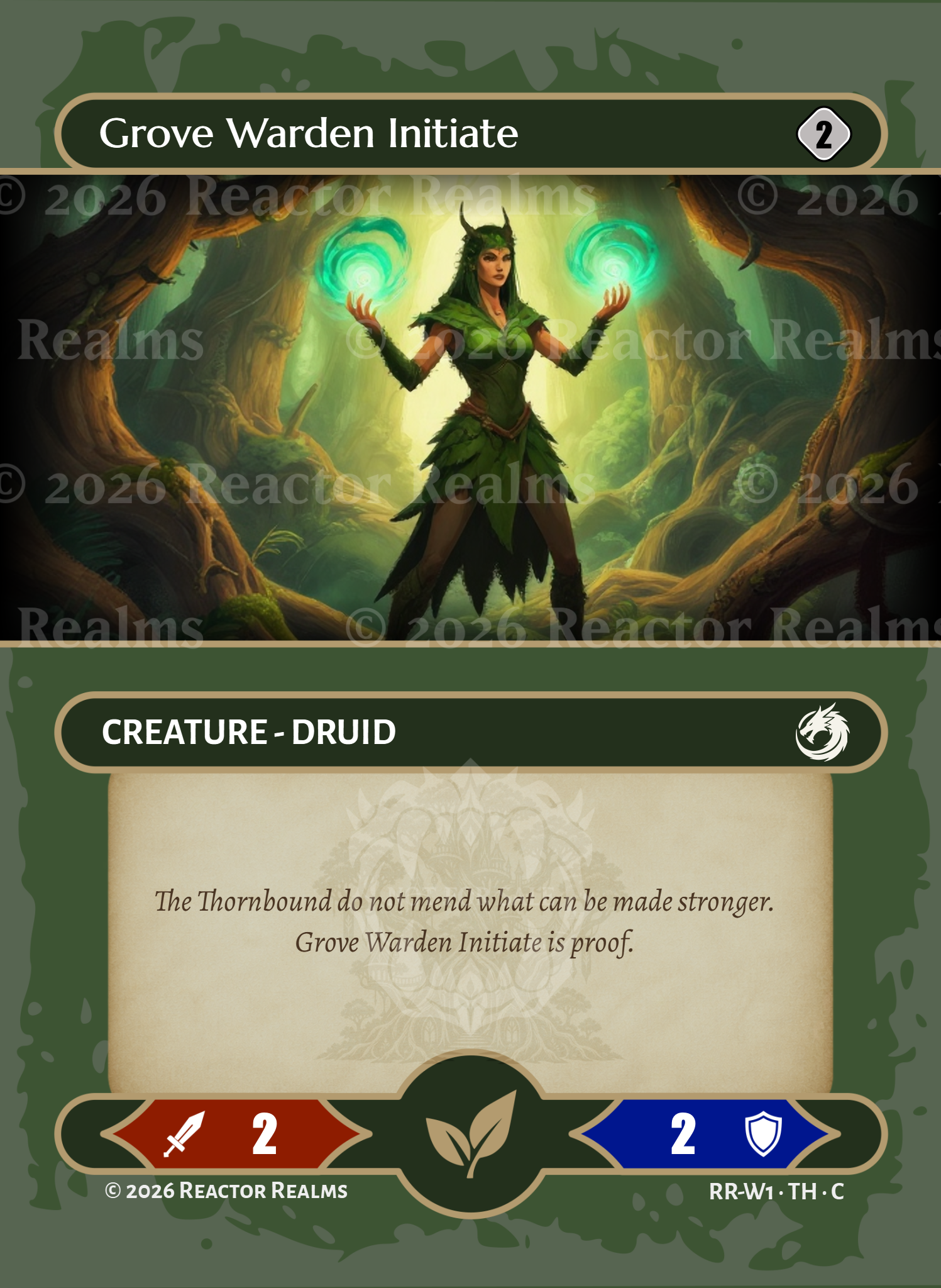 Creature example card