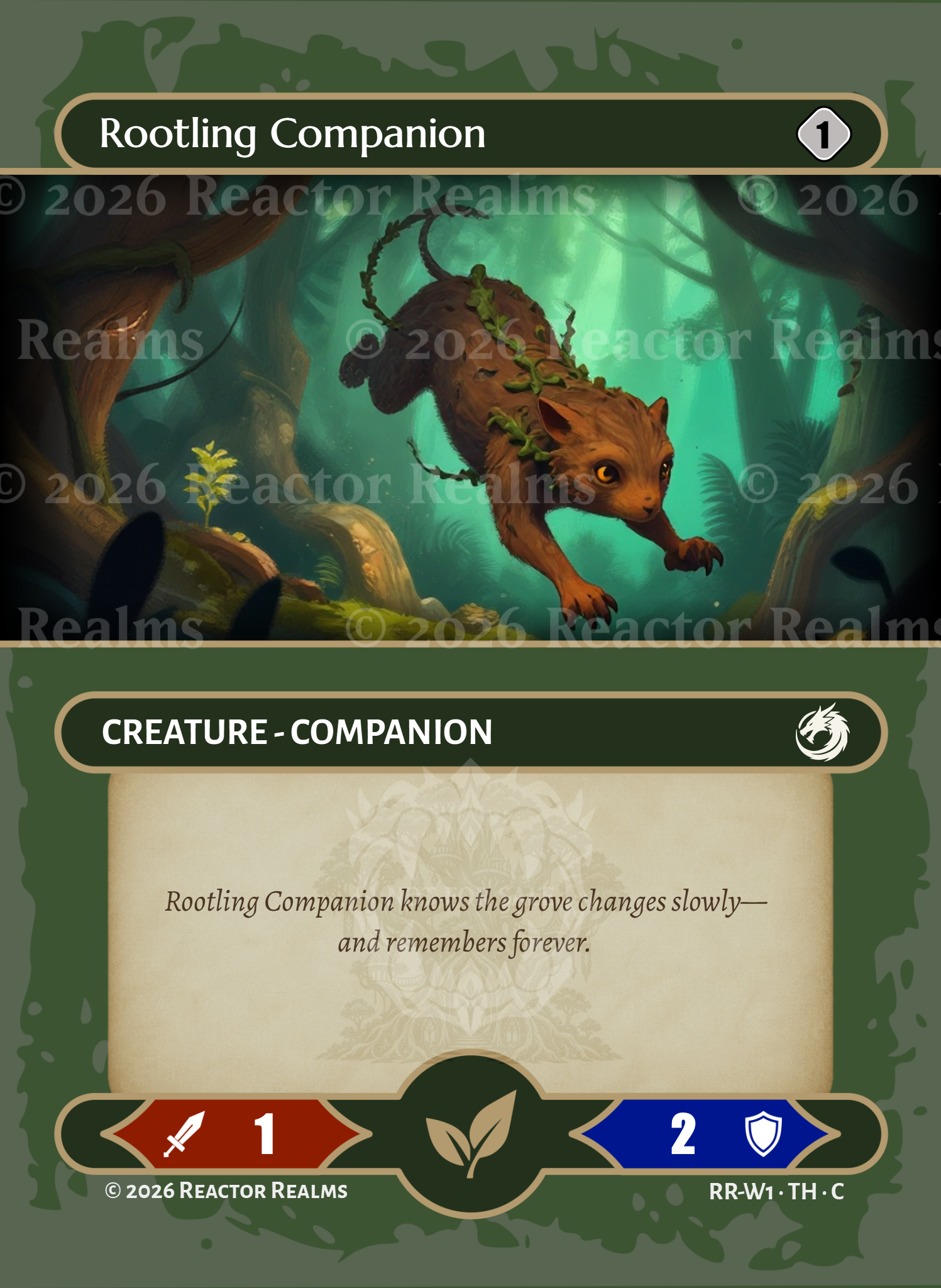 Rootling Companion card