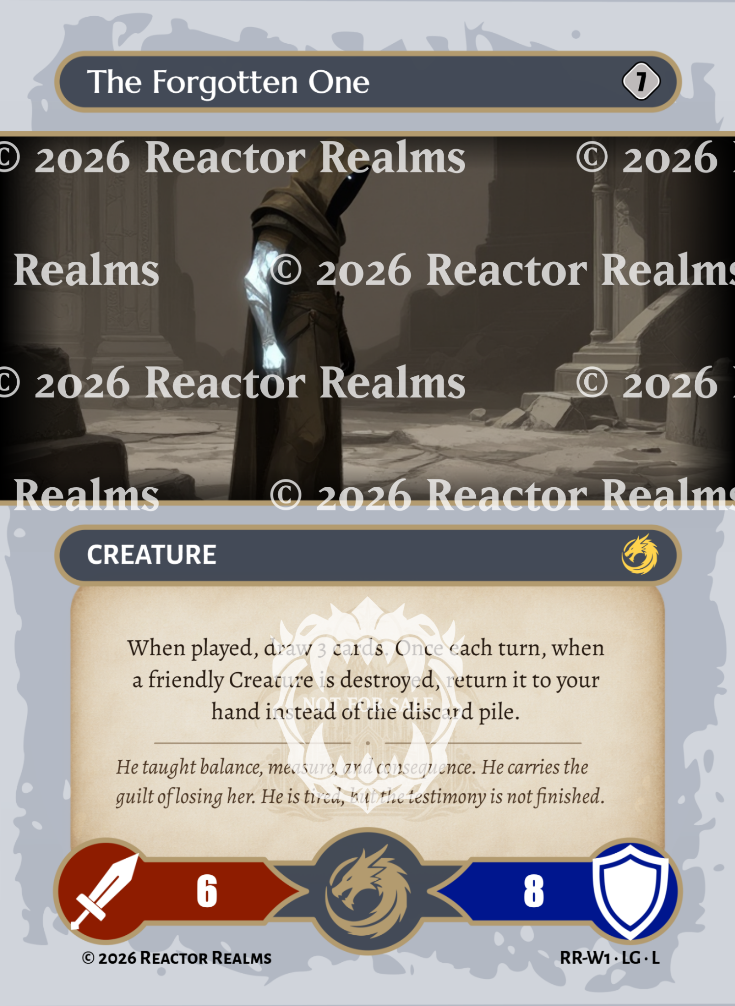 The Forgotten One legend card example