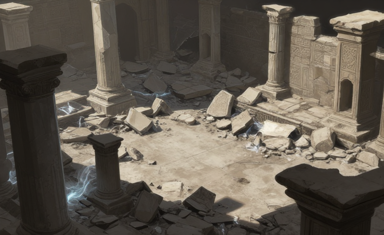 The recovered plaza of Tharen