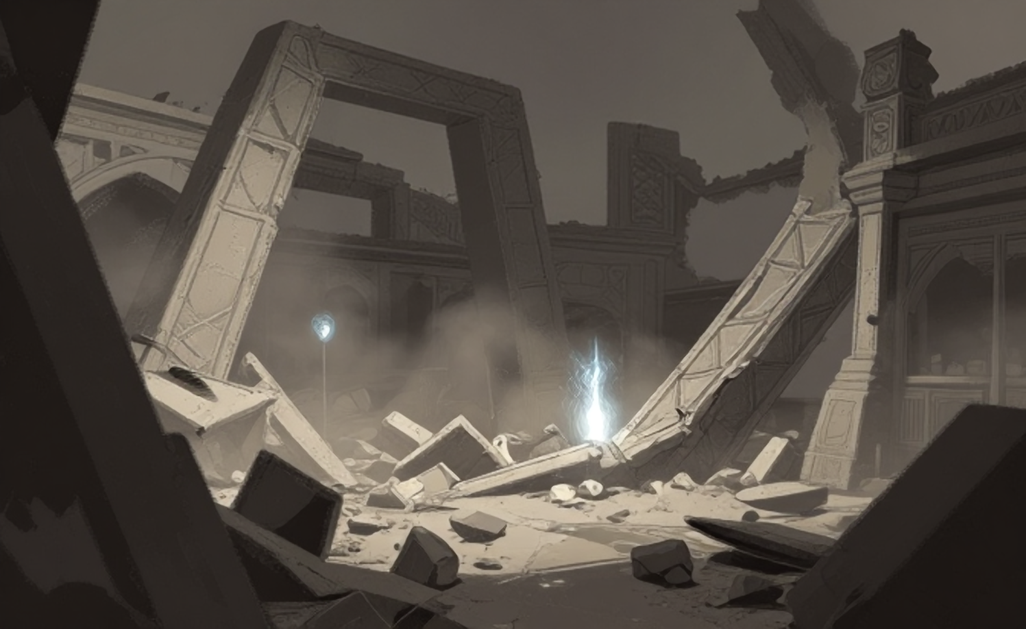Ruined market settlement